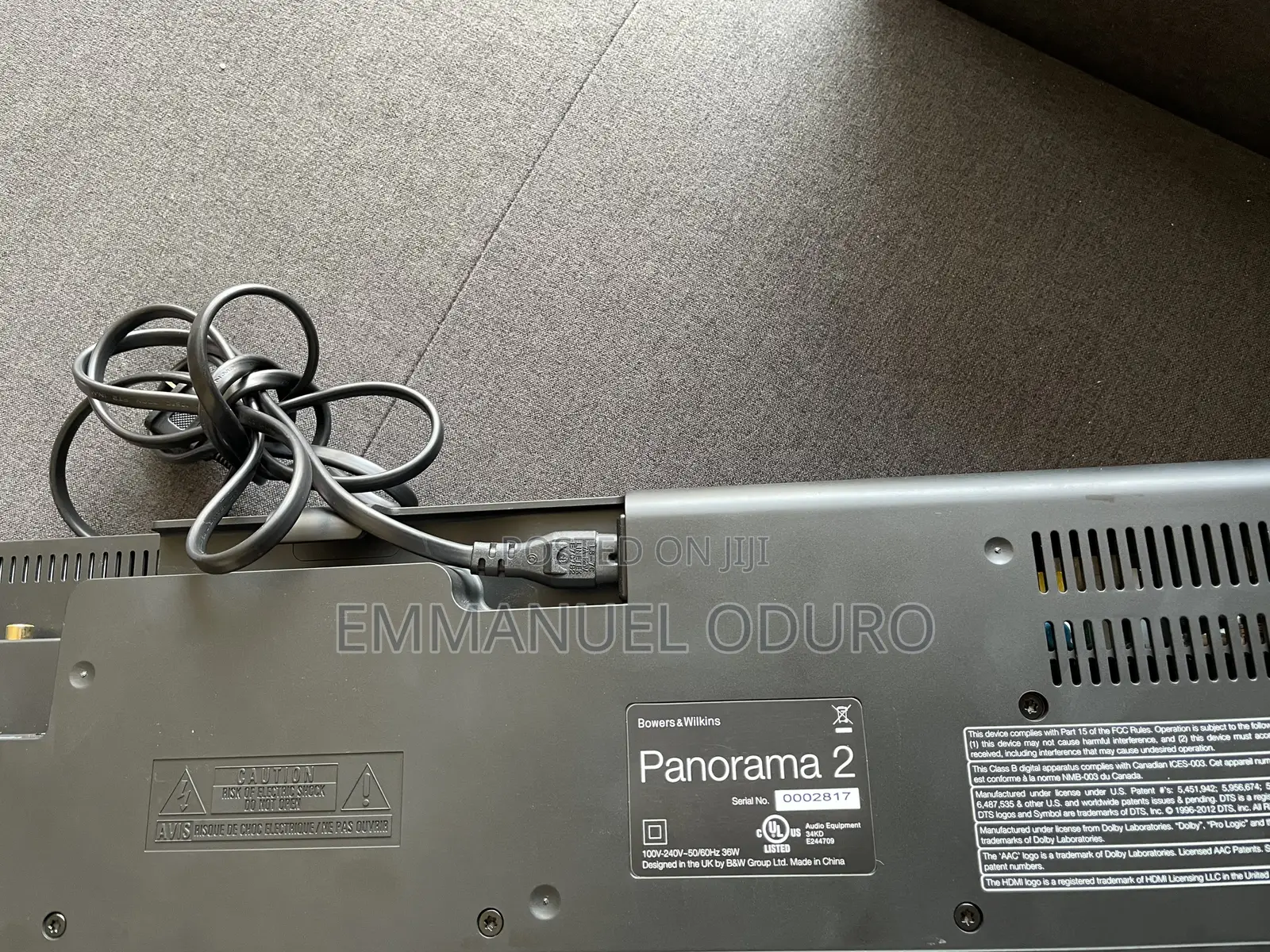 Bowers Wilkins Panorama 2 Soundbar With B W Asw 608 Sub
