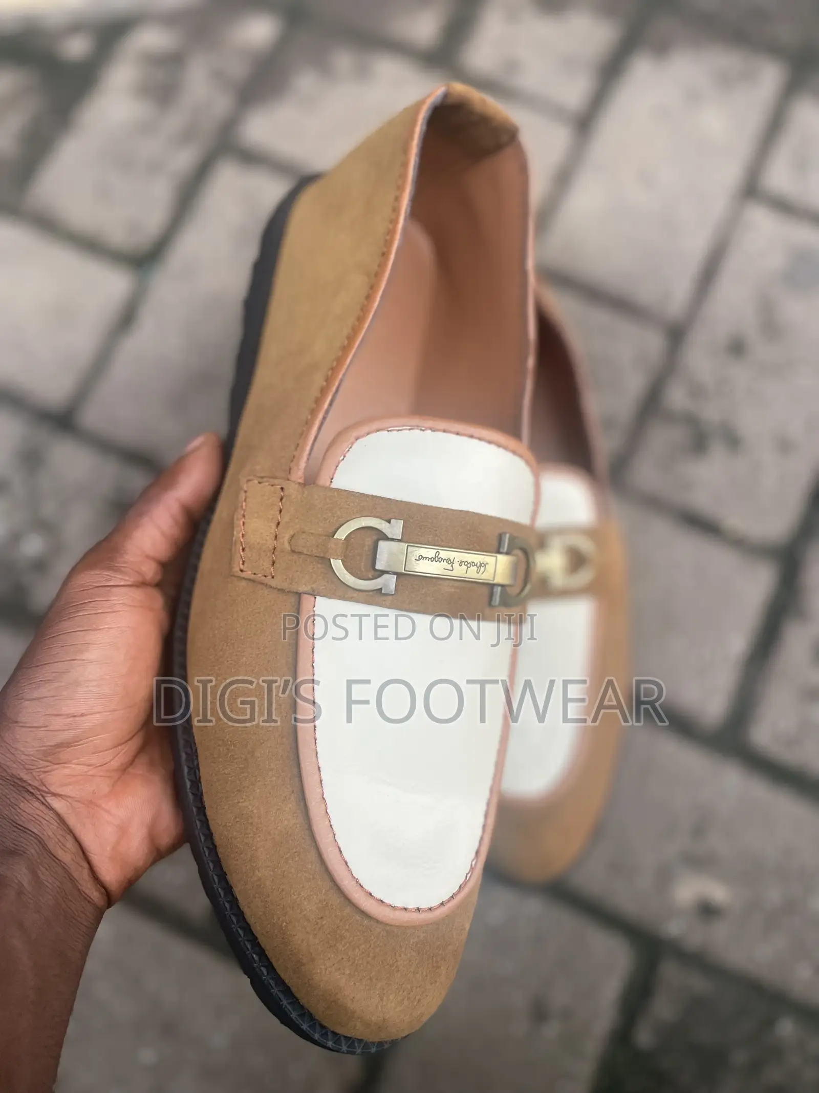 Brown and White Shoe