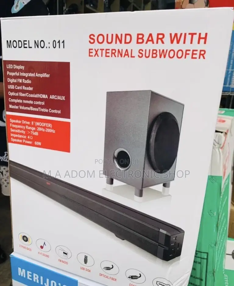 Affordable Merijo Bluetooth Sound Bar System(300watt)3.1ch.