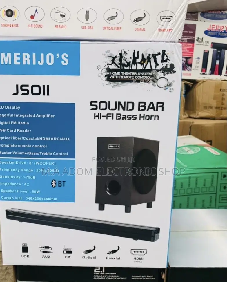 Unique Design Merijo 3.1ch Bluetooth Sound Bar System,3.1ch.