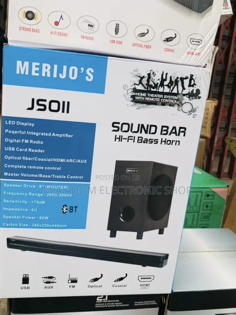 Quality Merijo 3.1channel Bluetooth Sound Bar(300watt).