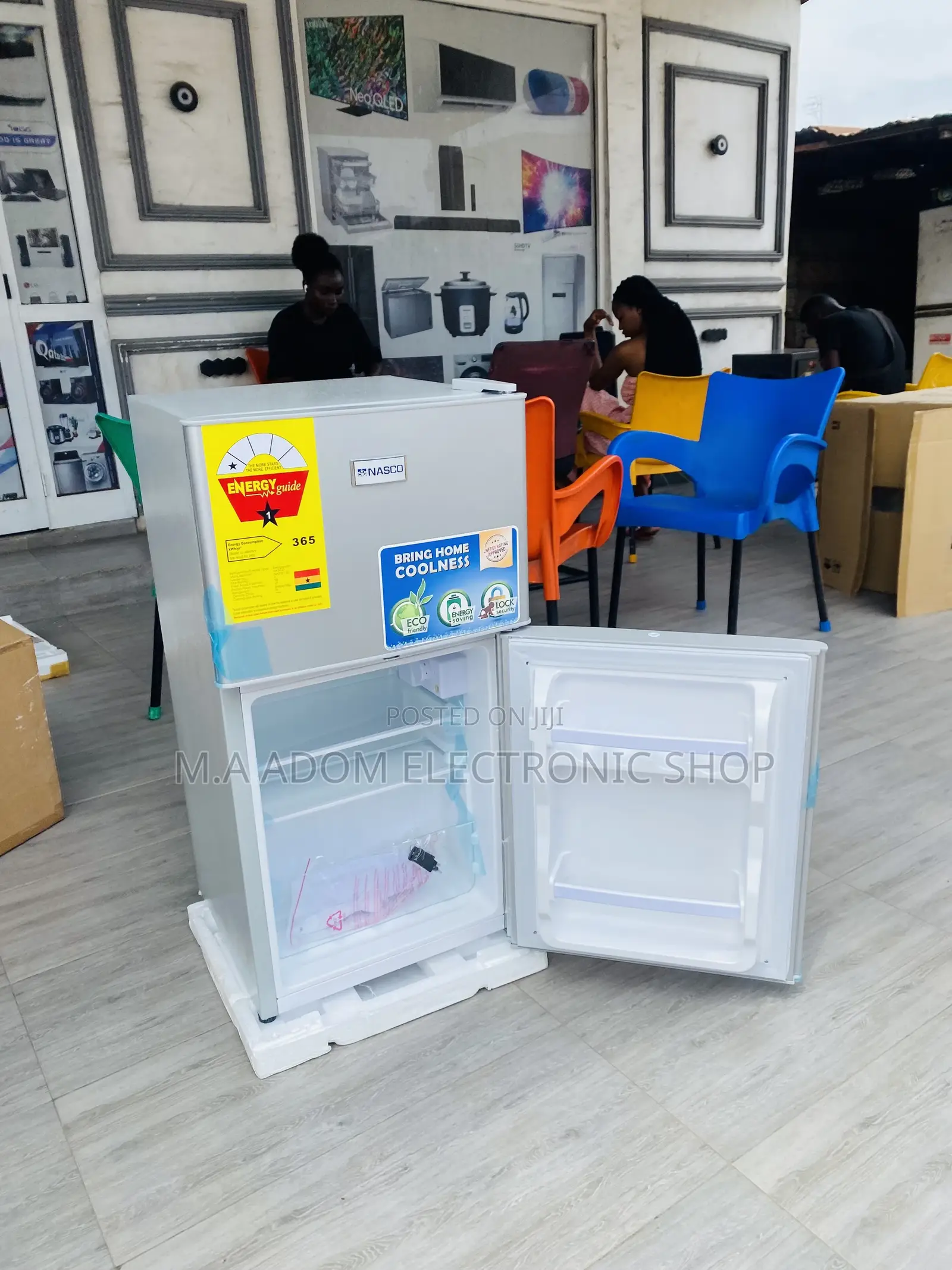 Double Door Nasco Nasf2-120 Electric Refrigerator.