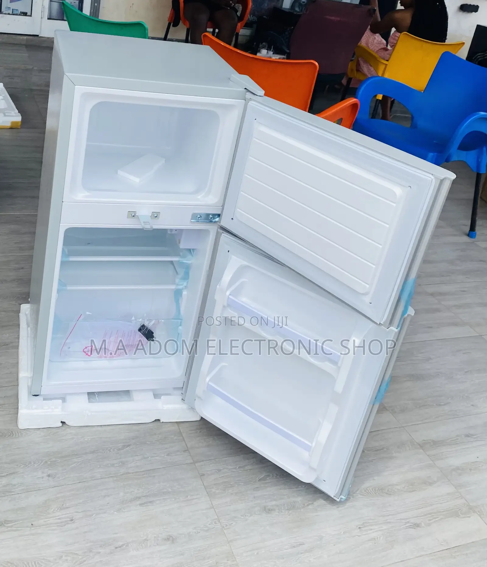 Classic Nasco Nasf2-120 Top Mount Freezer Fridge(Gray).