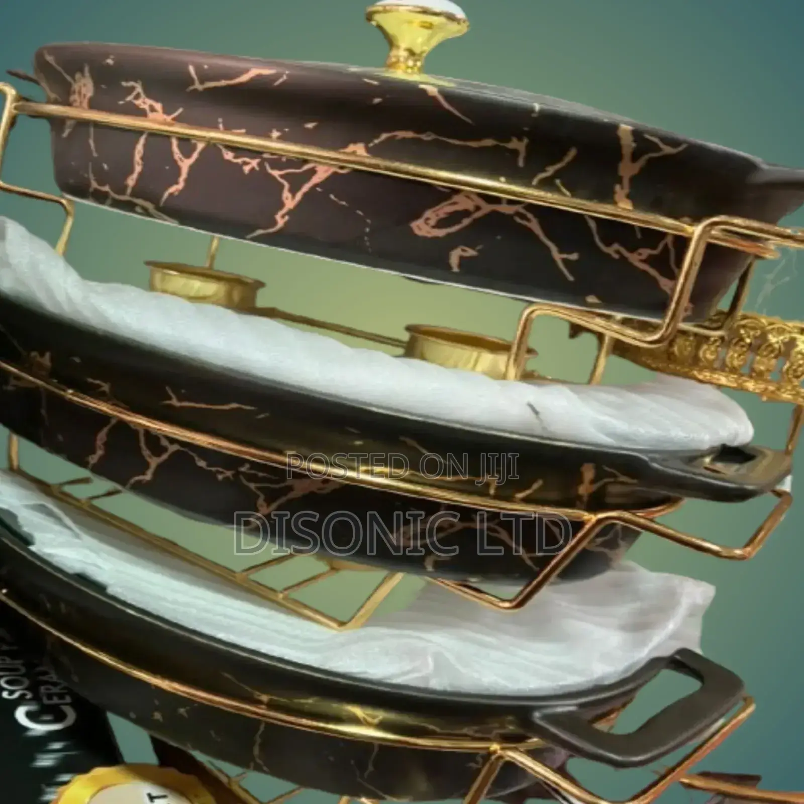 3 in 1 Ceramics Chaffing Dishes With Stands