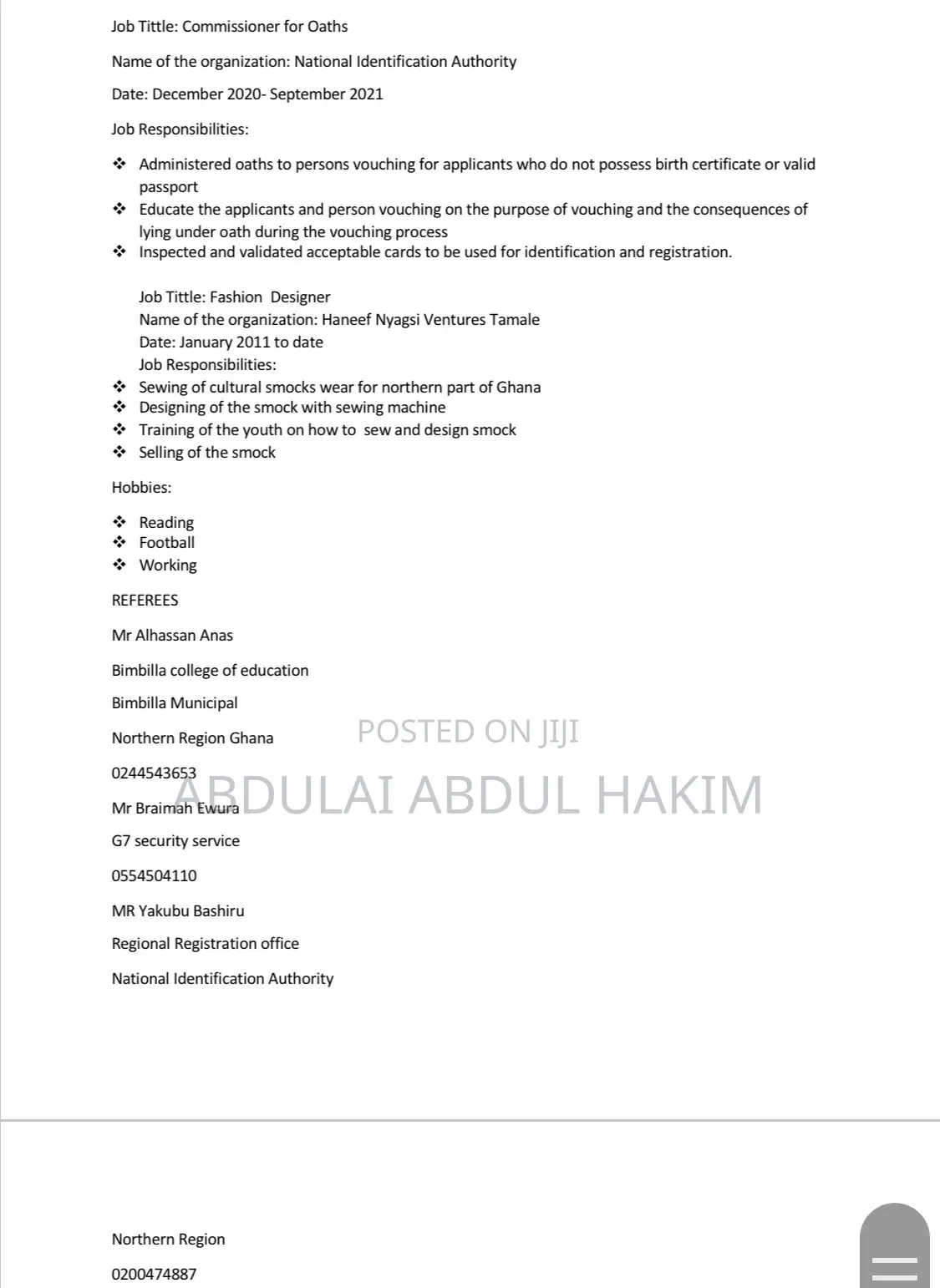 Advertising Marketing CV