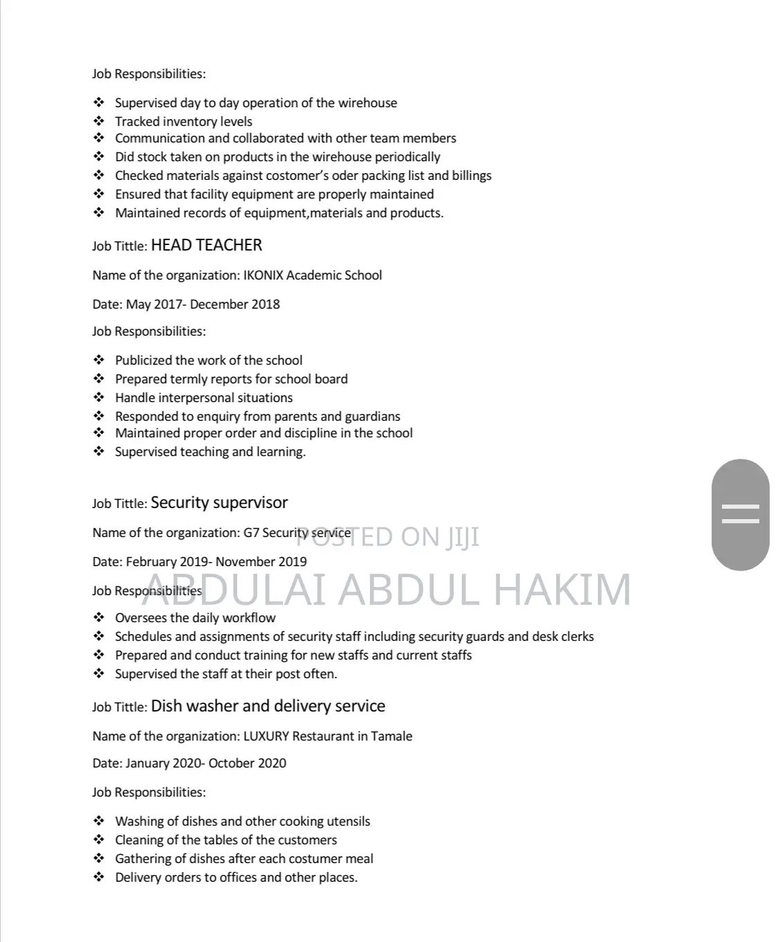 Advertising Marketing CV