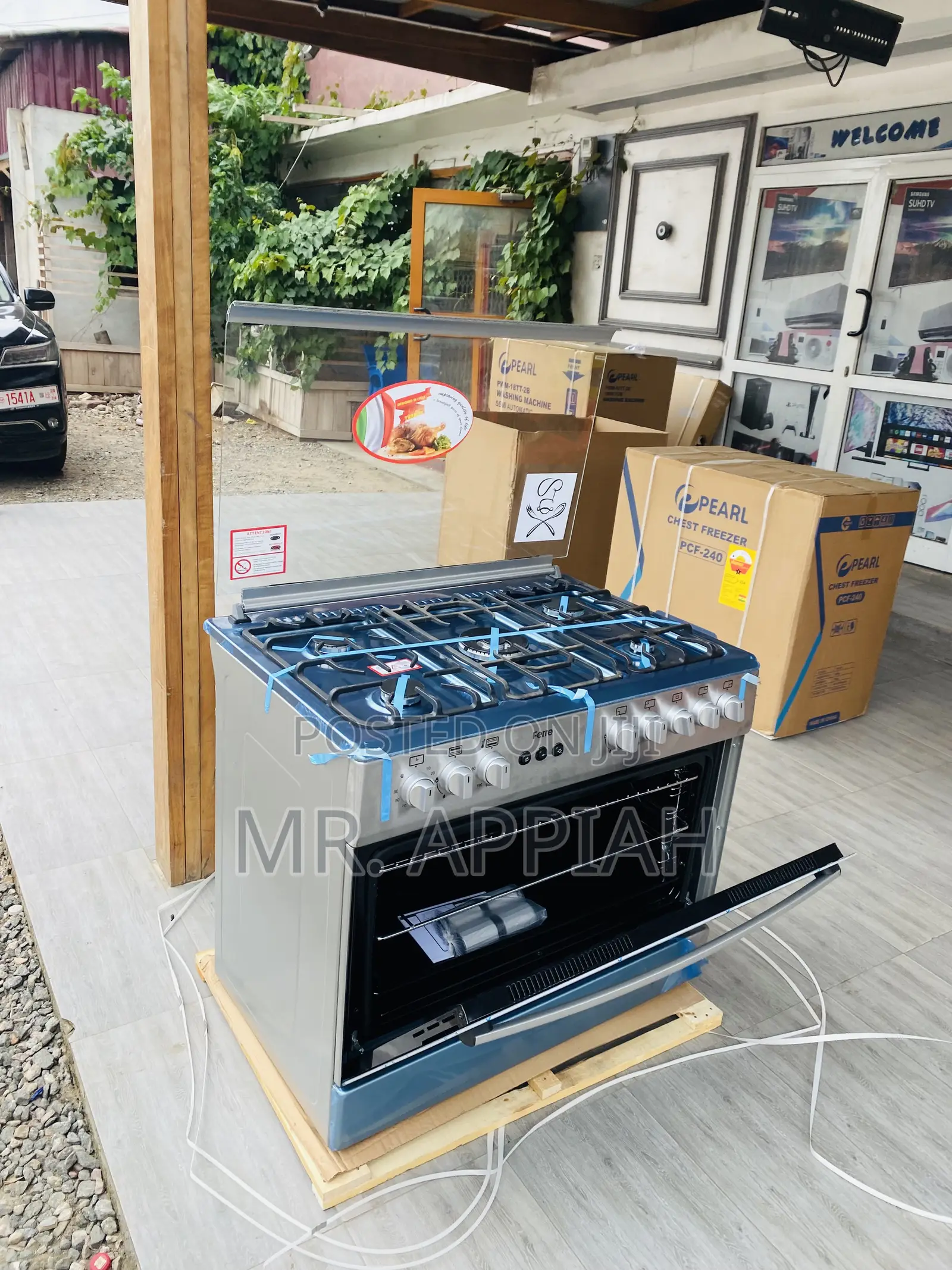 Shop Ferre 60x90 5 Gas Burner With Oven and Grill,Gray.
