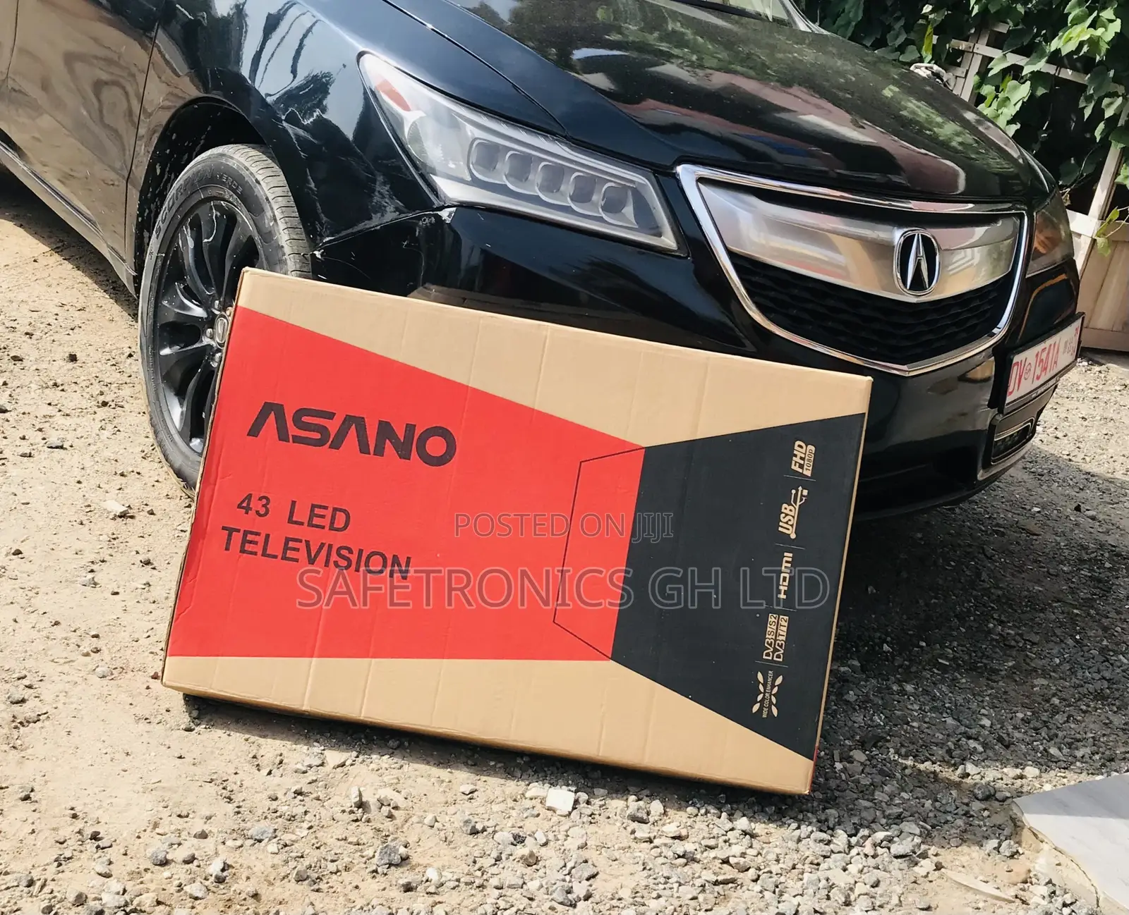 Full HD Asano 43 Inches Glossy Led Black Tv 