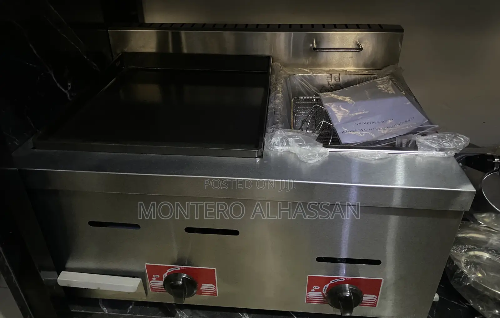 Gas Griddle With Gas Fryer