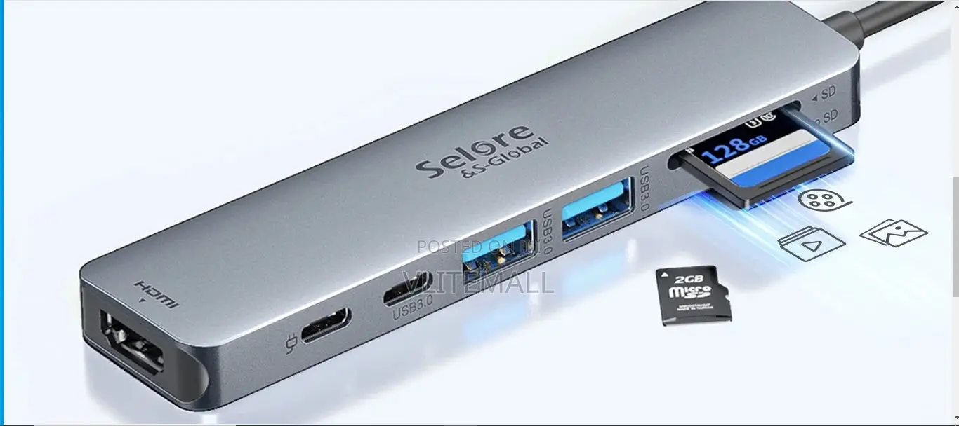 For Macbook Pro USB-C Hub Adapter Dual Type-C