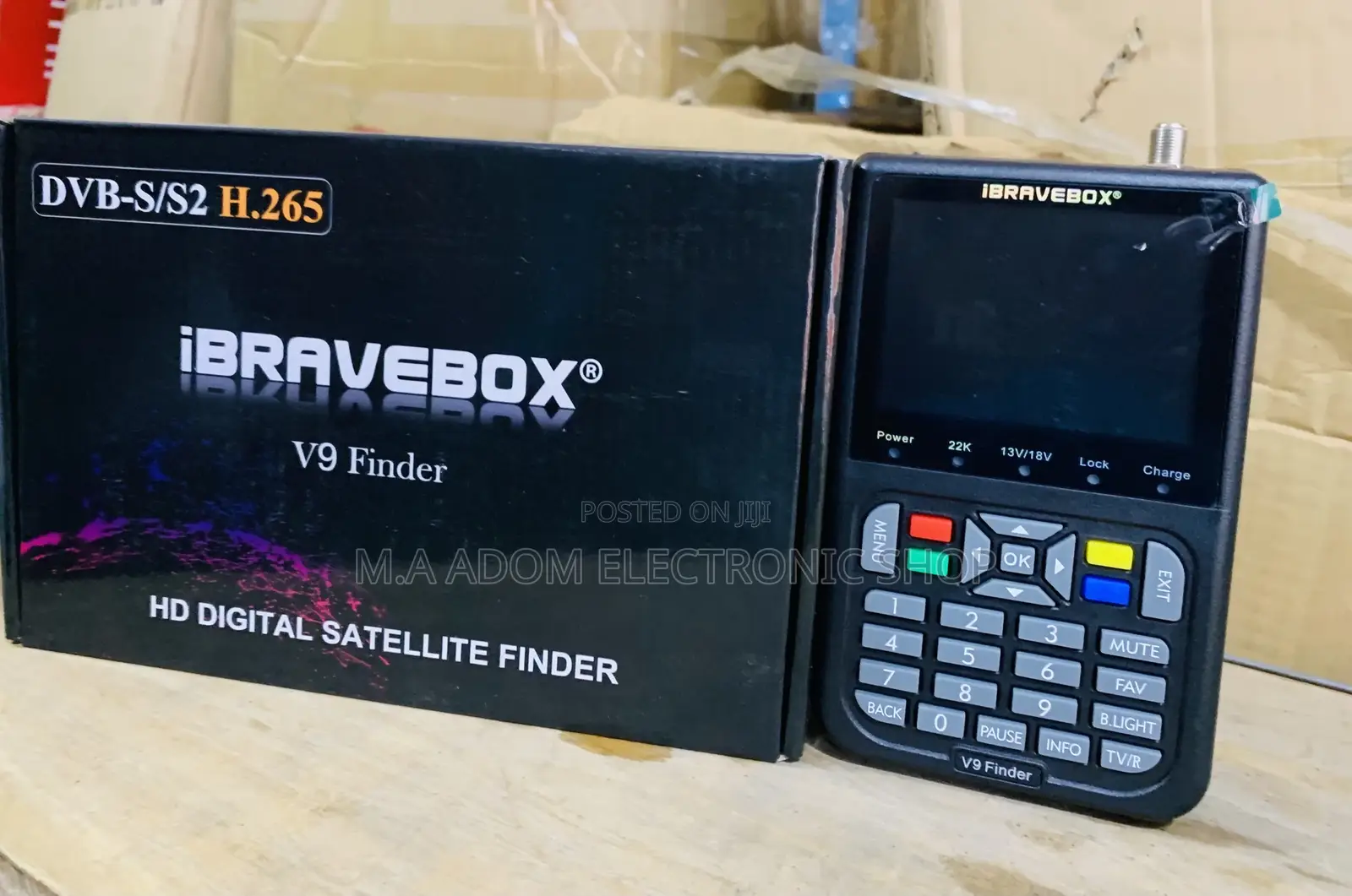 High Quality Ibravebox V9 Satellite Detector Finder(Black).
