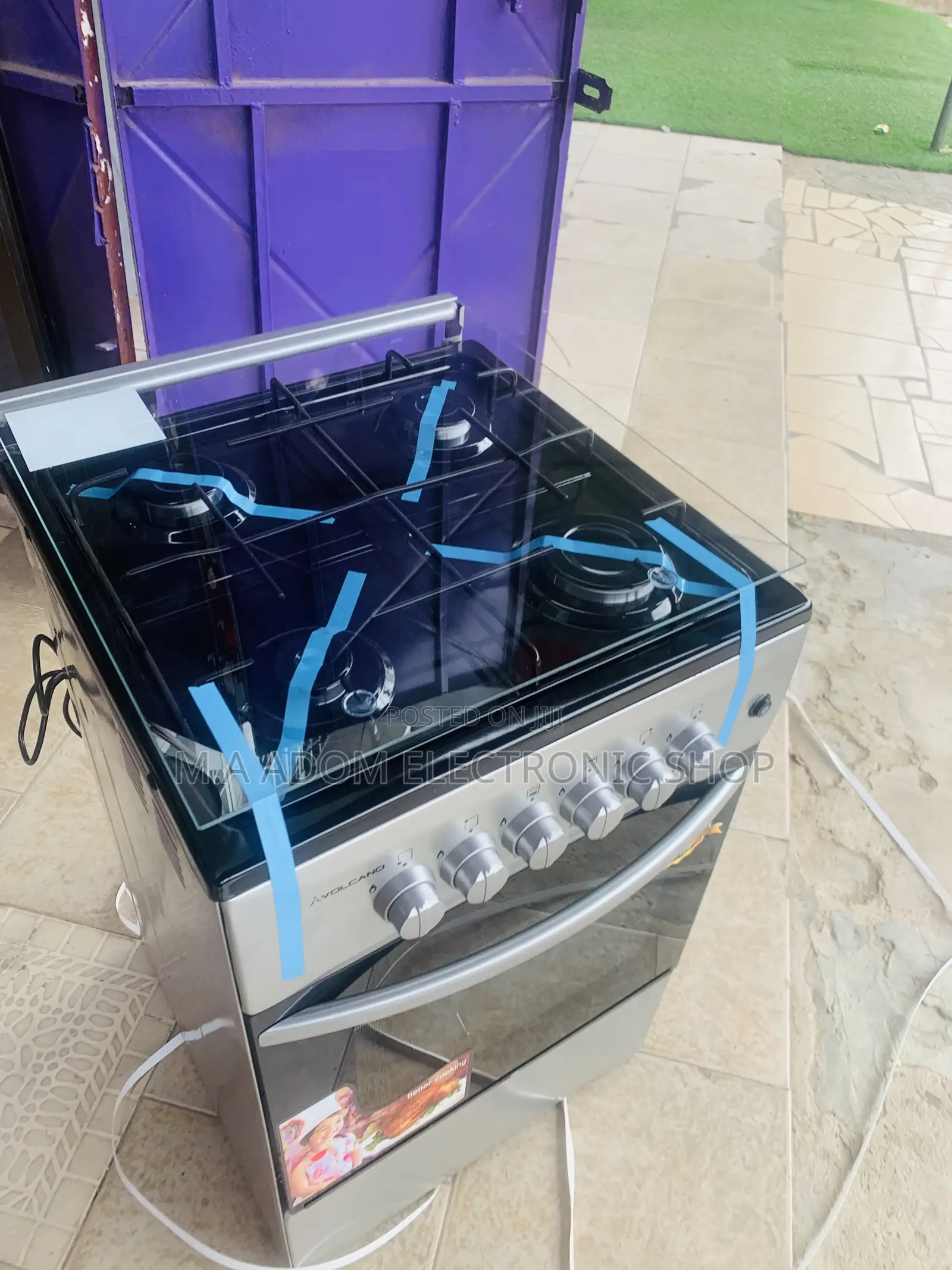 Adorable Volcano 50x50 4 Gas Burner(Gray)With Oven.