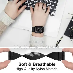 Los Nylon Adjustable Elasti Band 4 Apple Watch Series 1-11(Not A Watch