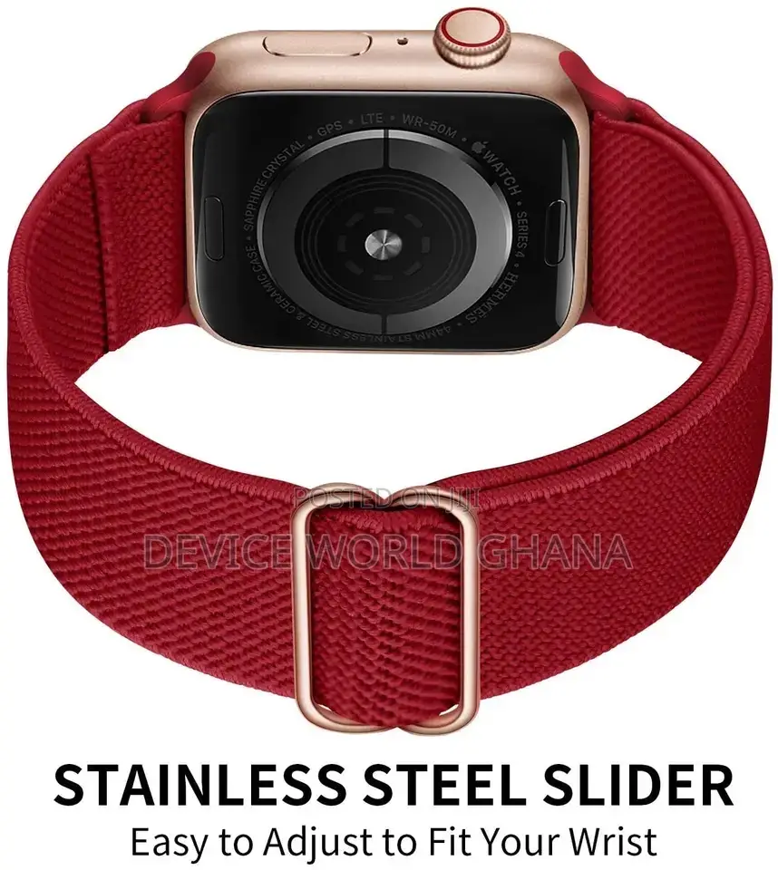 Los Nylon Adjustable Elasti Band 4 Apple Watch Series 1-11(Not A Watch