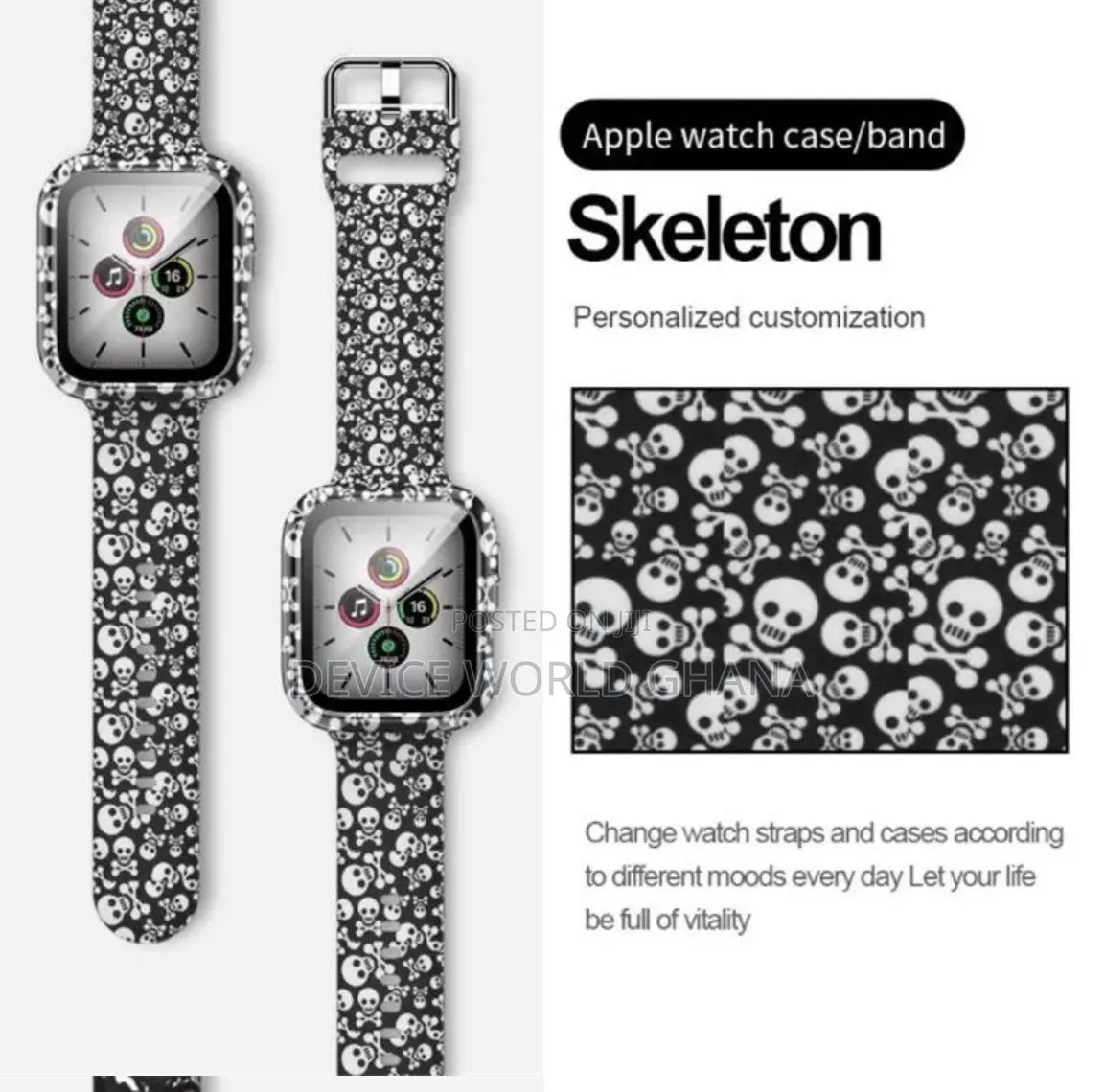 Printed 2 In 1 Case + Strap For Apple Watch (All Sizes)