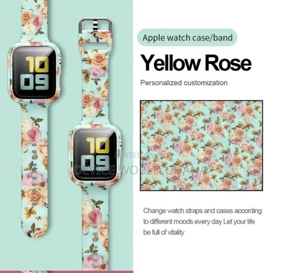 Printed 2 In 1 Case + Strap For Apple Watch (All Sizes)