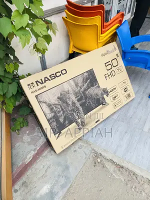 Authentic Nasco 50 Inch FHD Satellite Television(Black).