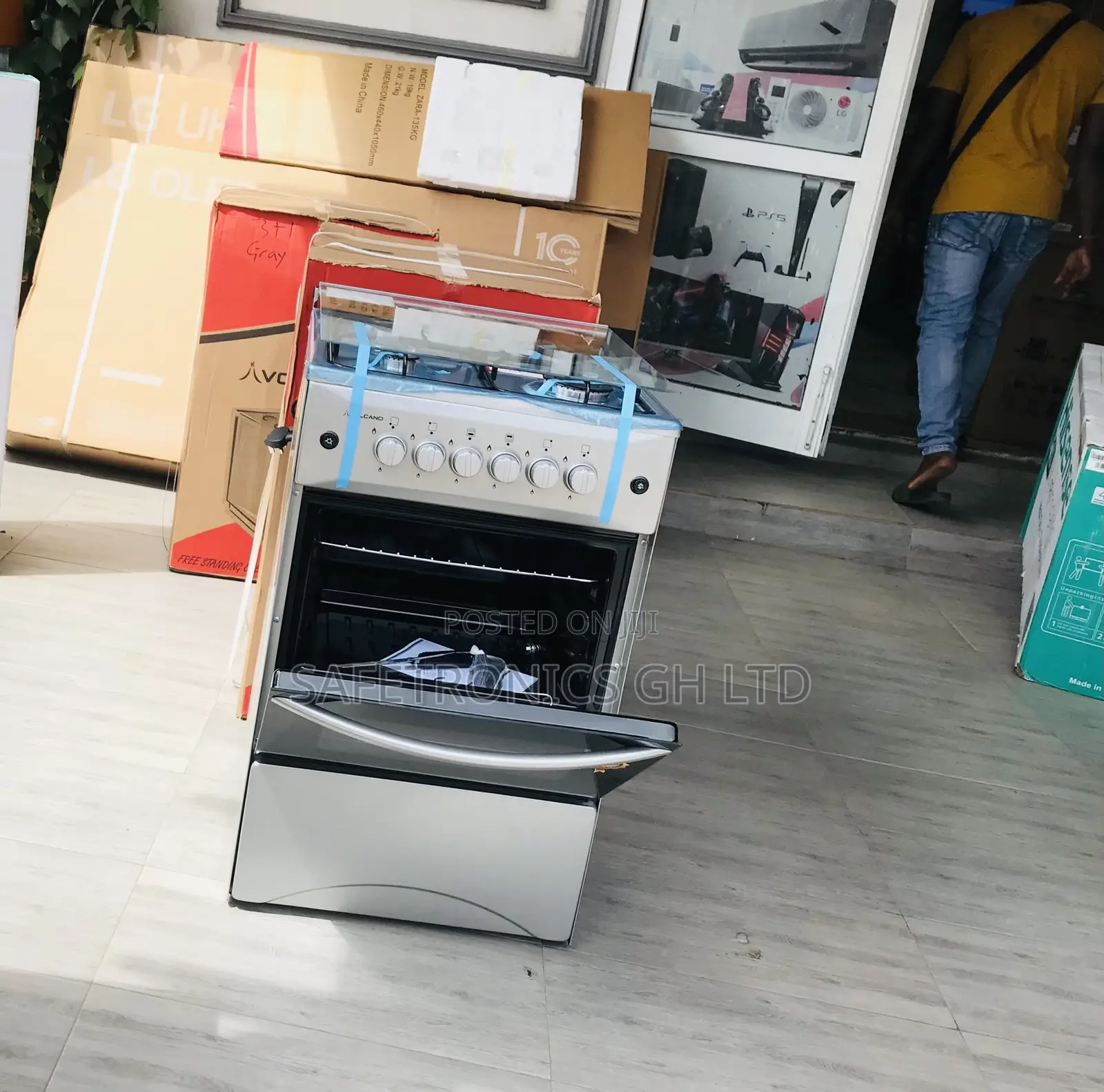 50x50 4 Gas Cooker Oven With Grill Volcano Auto Ignition 