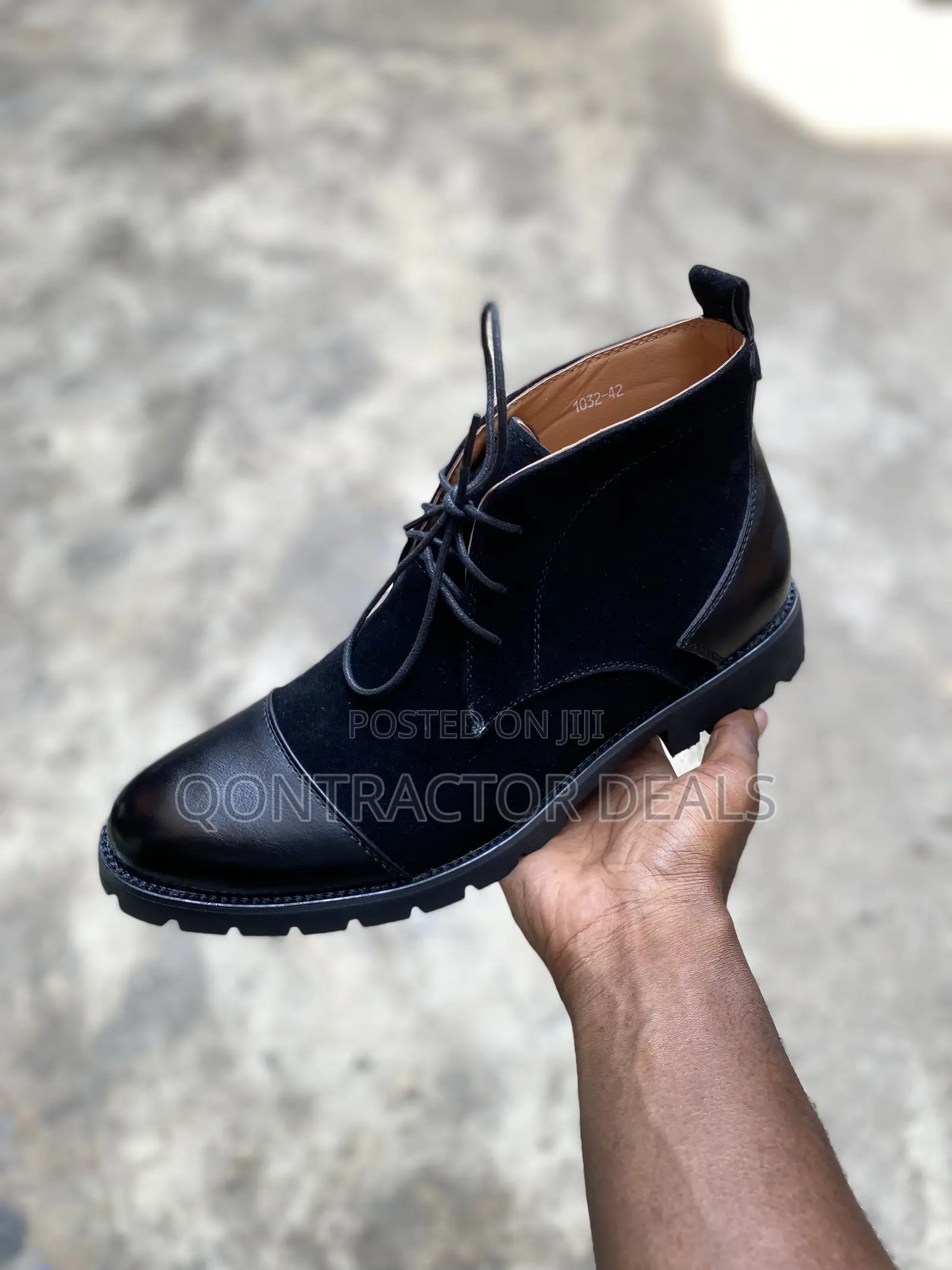 Qontractor Fashion Men’S Suede Leather Boots (43)