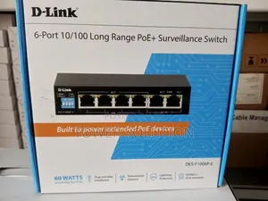 D-Link 6 Port POE+ Switch 10/100