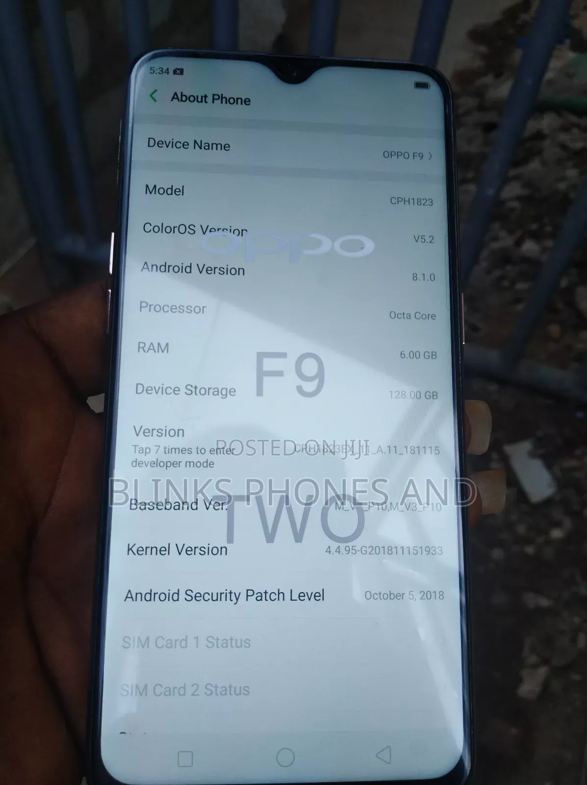 Oppo F9 64 GB Blue