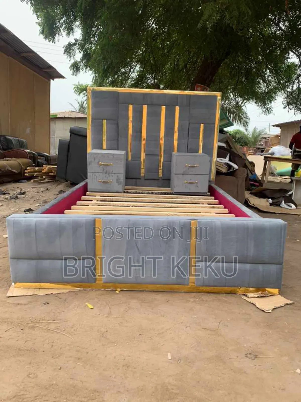 Double Bed Frame With Side Drawers