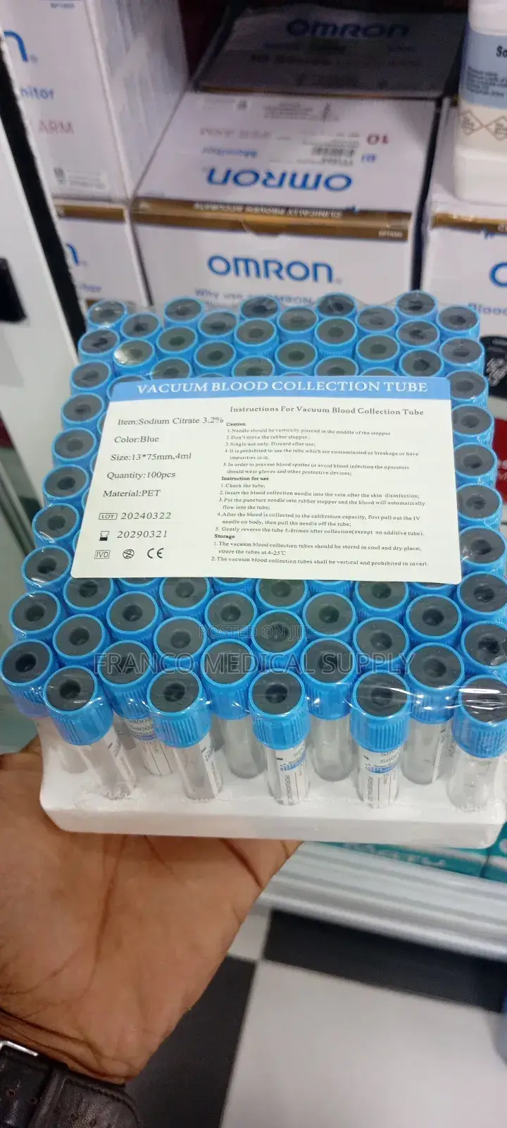 Sodium Citrate Tube ( Light Blue Top Blood Tube)
