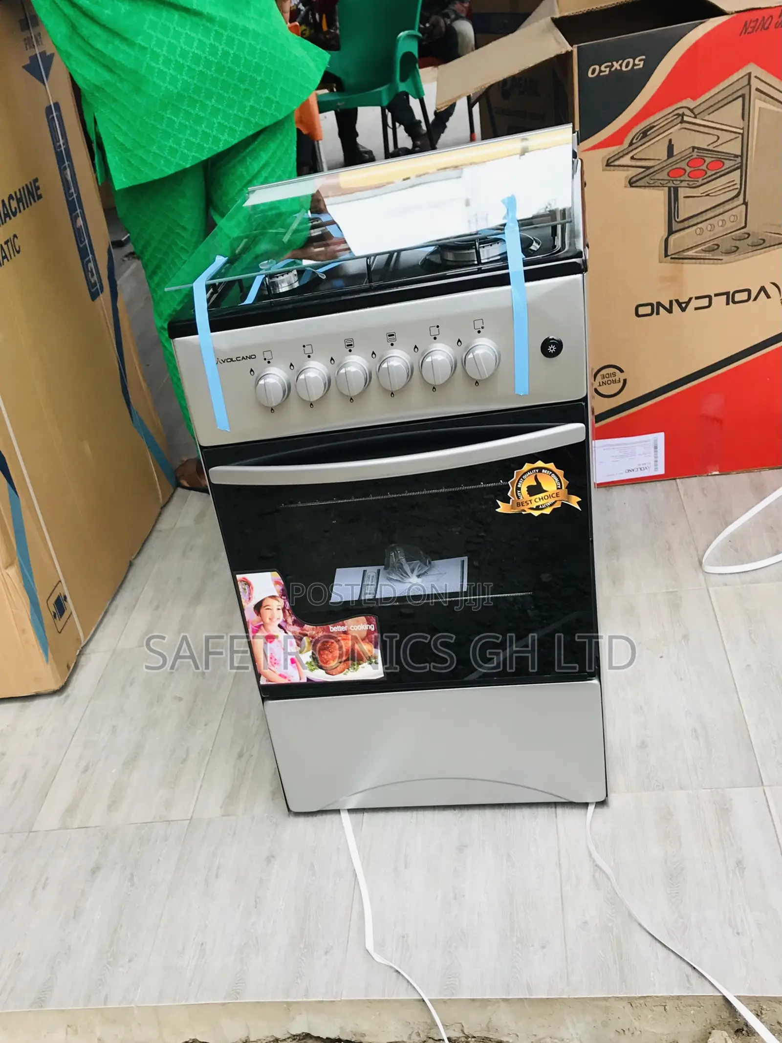 Brand New 50by50 (Gray) 4 Burner Volcano Oven With Grill 