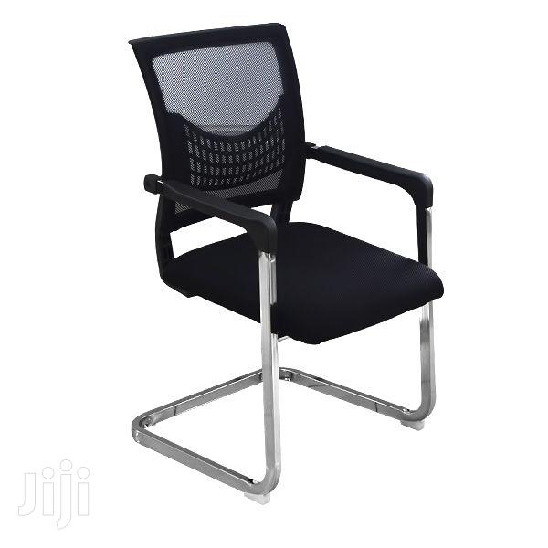 Visitor Chair Mesh Red/Black/Grey