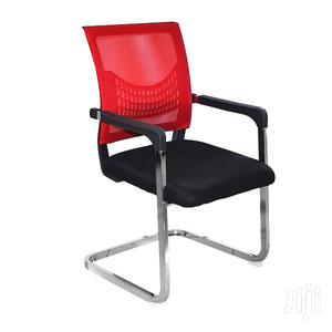 Visitor Chair Mesh Red/Black/Grey