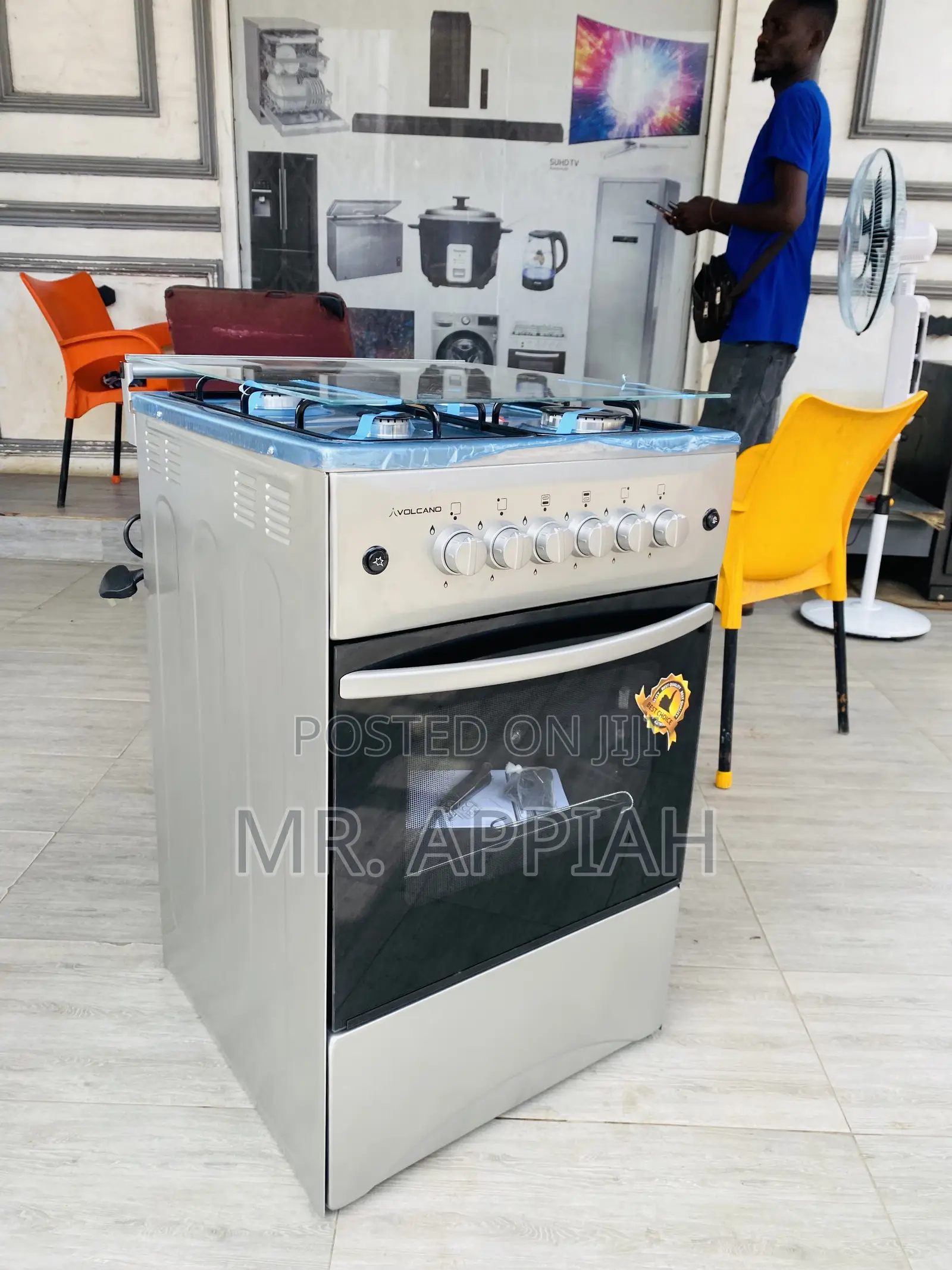 Volcano 50x50 Ions ,Auto Ignition, Auto Rotisserie,Gray