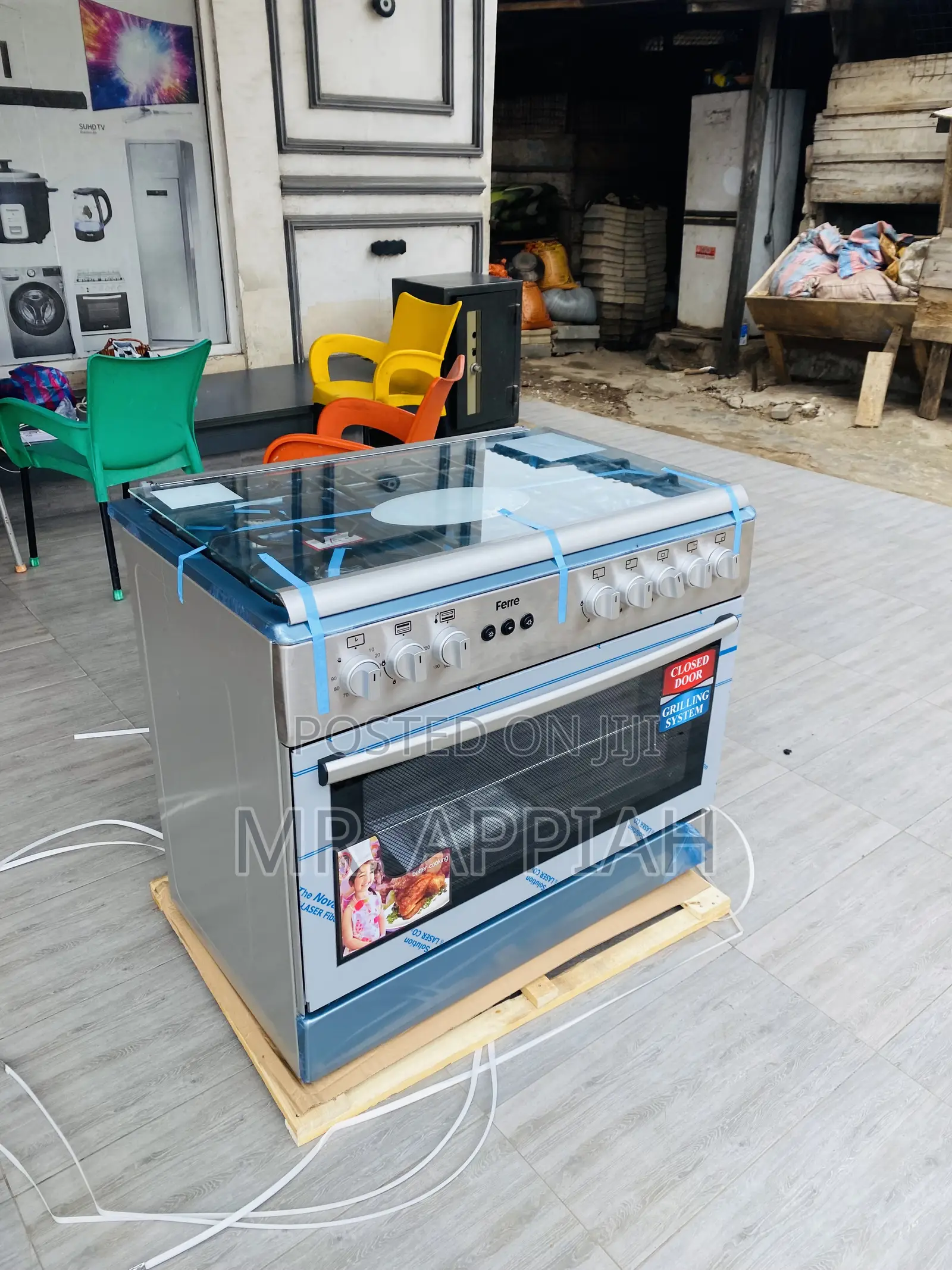 Quality Ferre 60x90 5 Burner Oven N Grill Auto Rotisserie