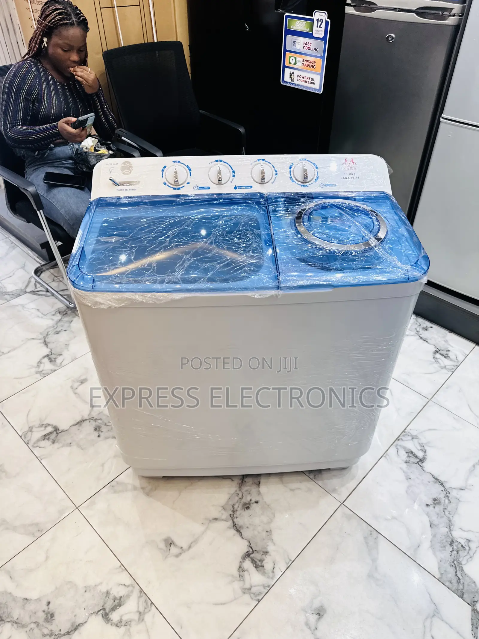 Semi Automatic Washing Machine 8kg Topload Twintub Zara.