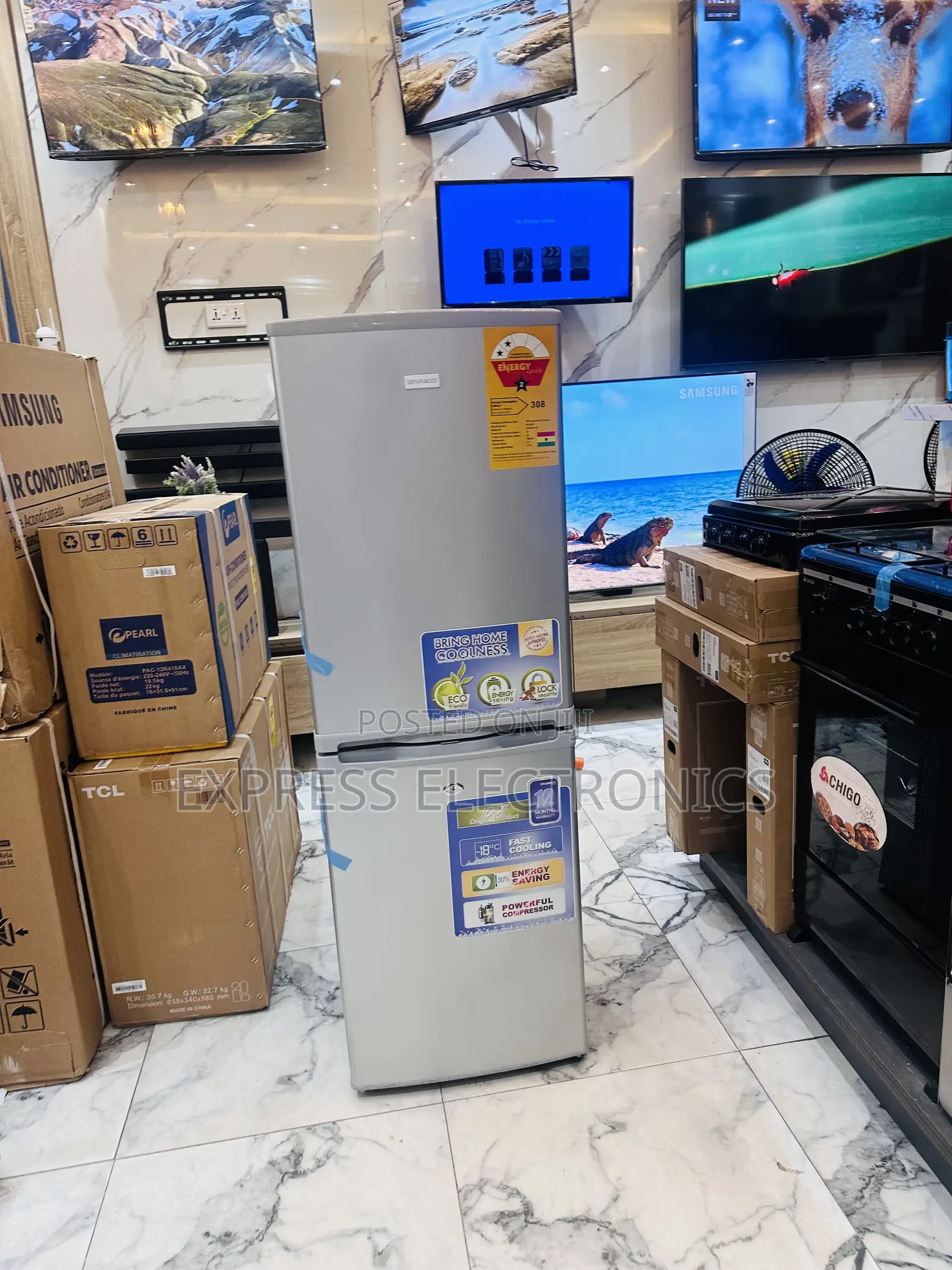 Limited Stock of Nasco Nasd2-20fl Double Door Fridge