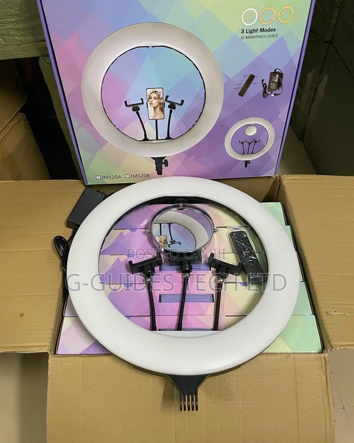 20-Inch Ring Light With Mirror Stand, 20” Ring Fill Light