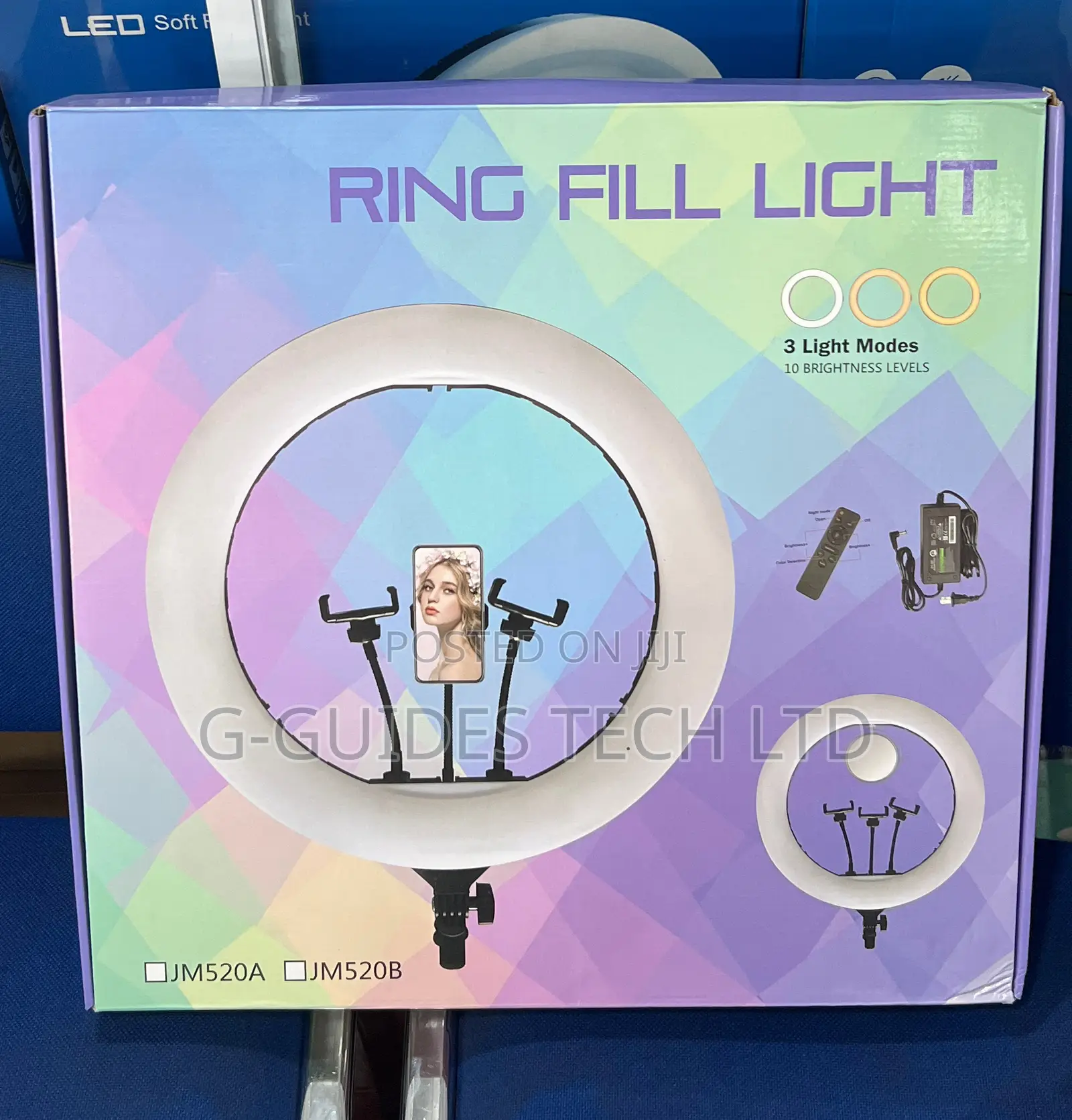 20-Inch Ring Light With Mirror Stand, 20” Ring Fill Light