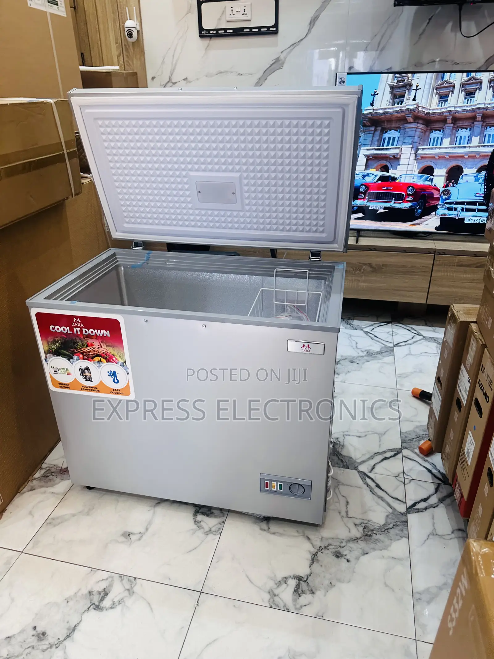 238L Chest Freezer Zara-300fl Grey Color. 