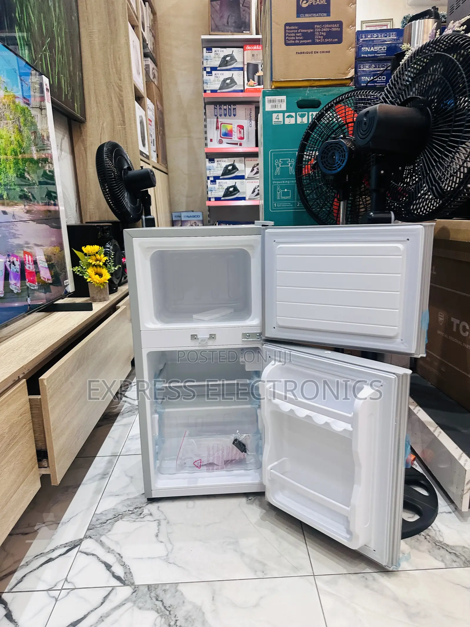 Manual Defrost Double Door Fridge Nasco Mini Size