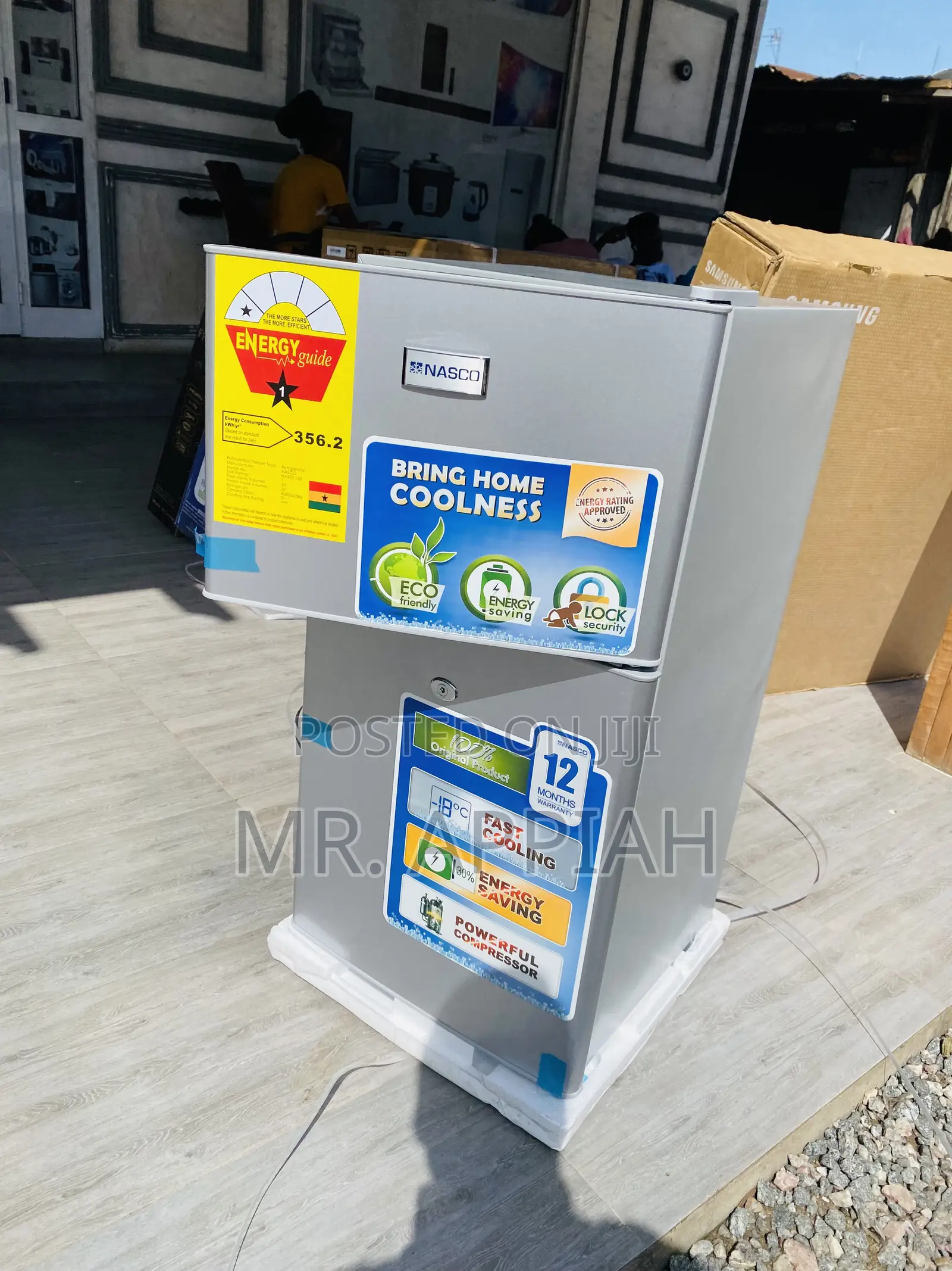 Nasco Table Top Electric Refrigerator(Gray).