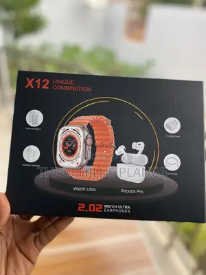 X12 Ultra Unique Smart Watch Set , With Airpods Power Bank