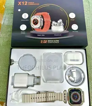 X12 Ultra Unique Smart Watch Set , With Airpods Power Bank