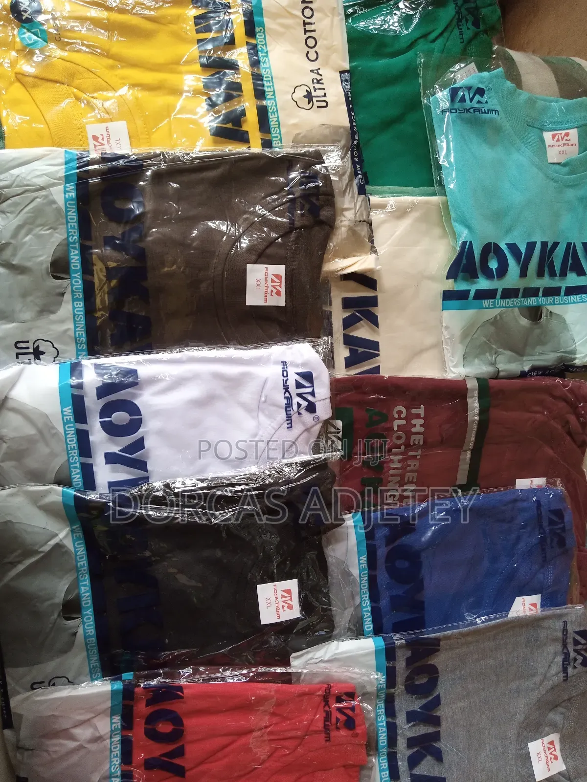 Tshirts Design With African Print.Plain Shirt Available