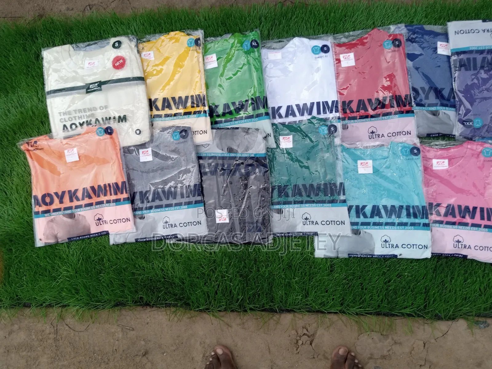 Tshirts Design With African Print.Plain Shirt Available
