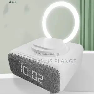 Bluetooth Speaker, Wireless Charger, Bedside Lamp Time D