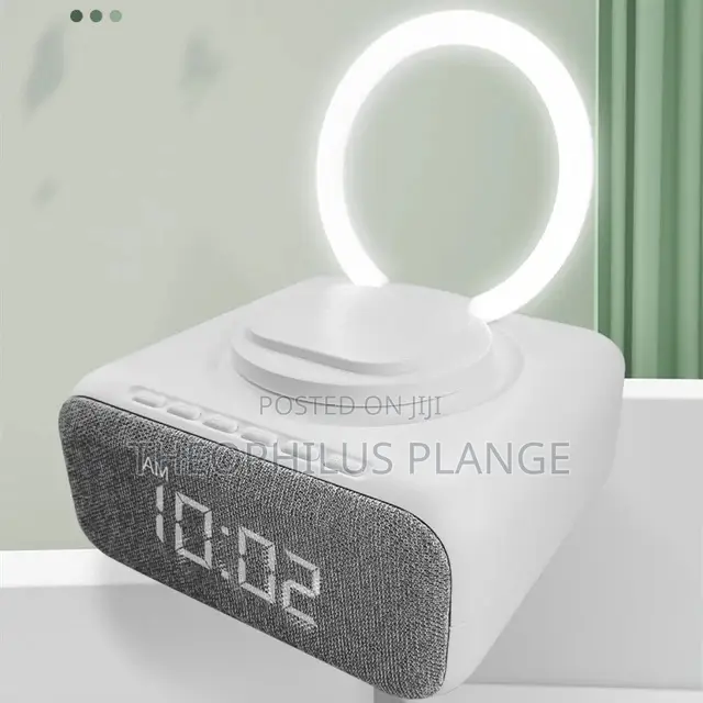 Bluetooth Speaker, Wireless Charger, Bedside Lamp Time D