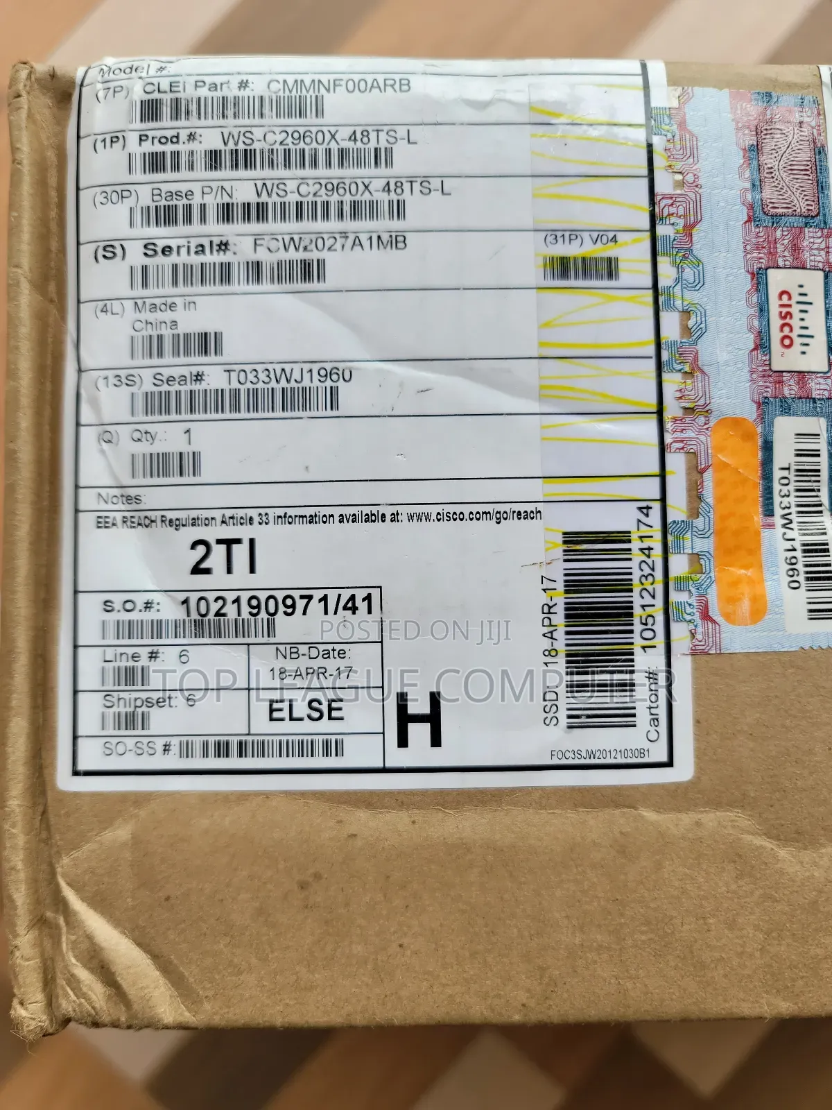 Brand New Sealed Cisco Ws-C2960x-48ts-L + 4 X Gigabit SFP