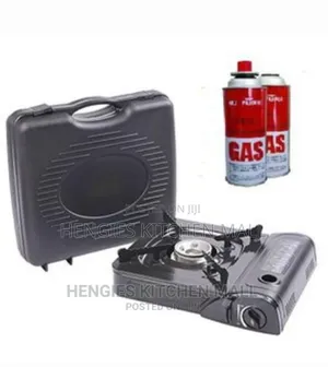 Portable Gas Stove + 2 Refilled Gas Can