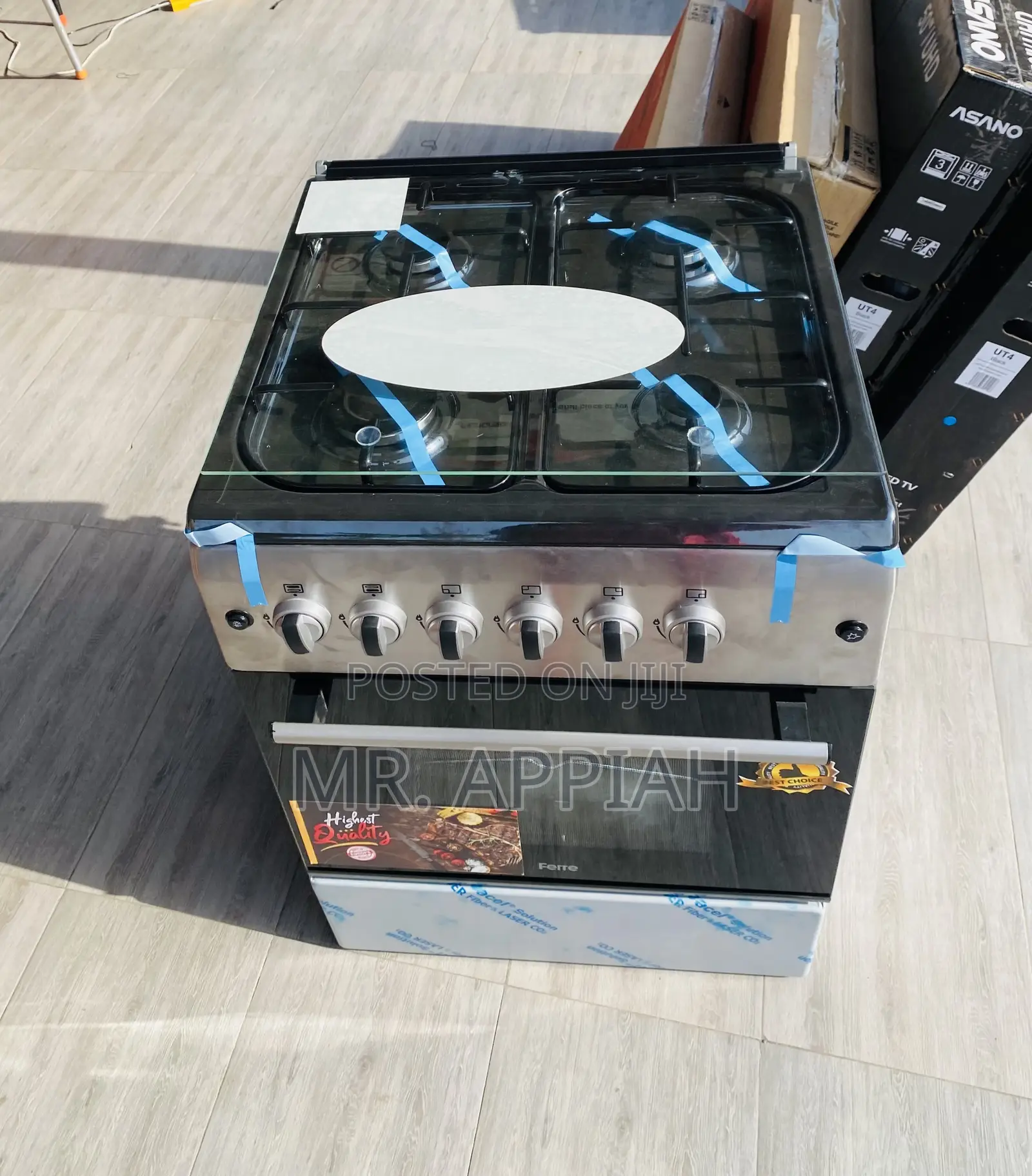 Adorable Ferre 60x60 Auto Ignition, Auto Rotisserie(Gray).