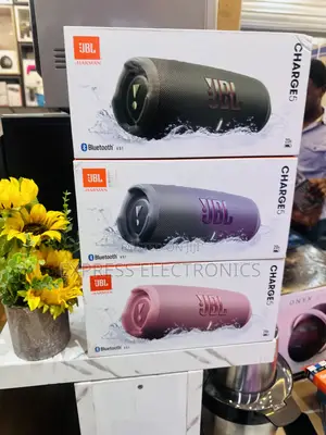 JBL Charge 5 Portable Bluetooth Speaker (Black).