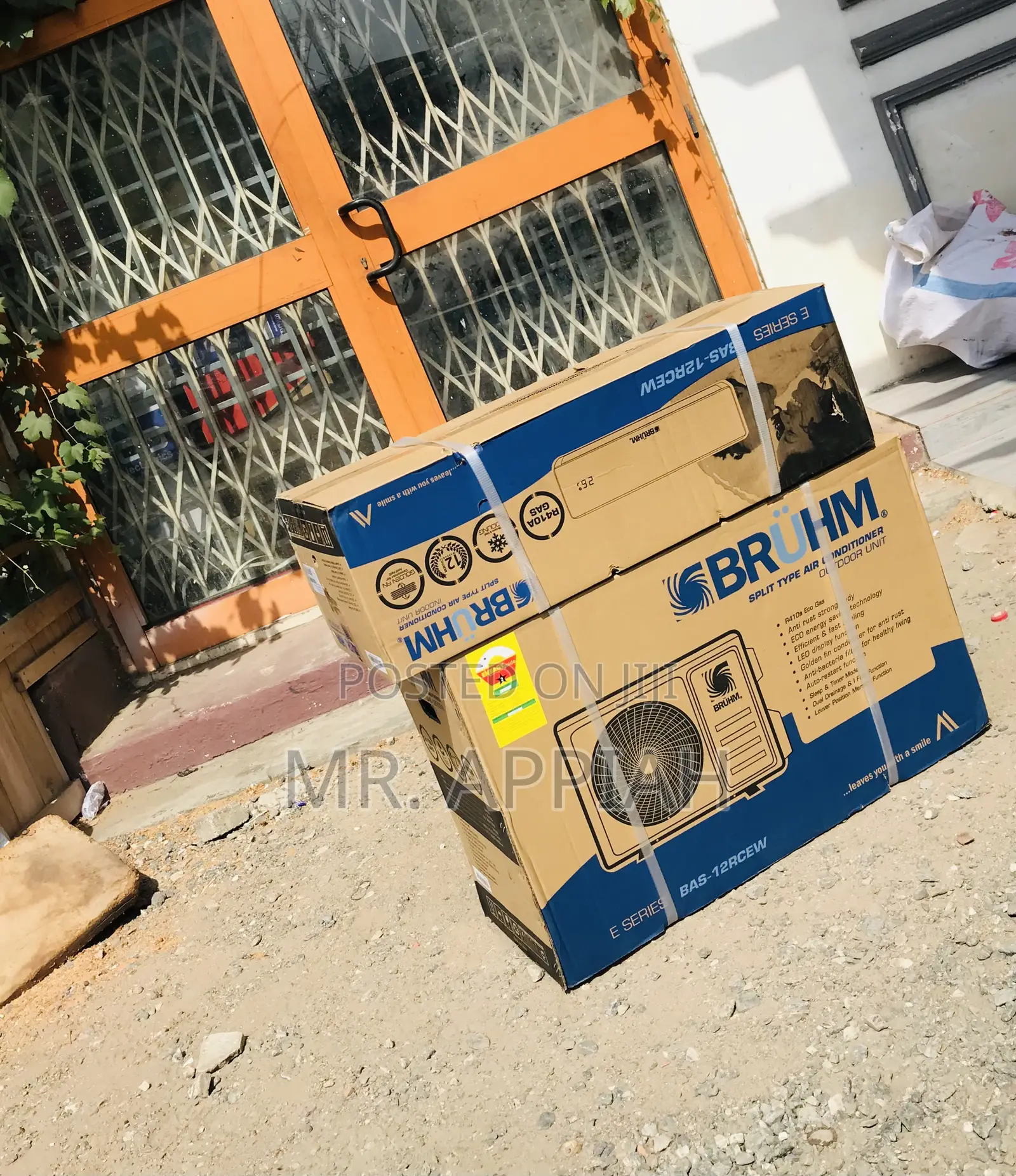 Authentic Bruhm 1.5hp R410 Split Type Electric Ac(White)